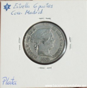 40 céntimos escudo 1886 tras